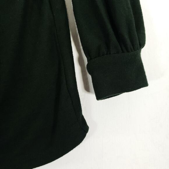 Ana Shirt Womens Small Green Long Sleeve Cowl Neck Off The Shoulder Casual Top - Picture 3 of 6